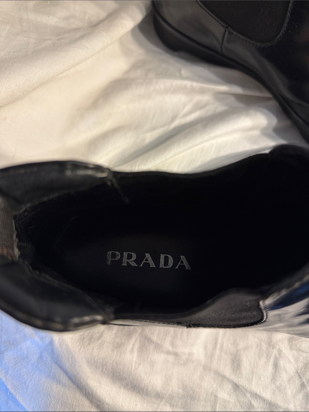 Prada Mens Leather Chelsea Boots European 9 - Picture 8 of 10